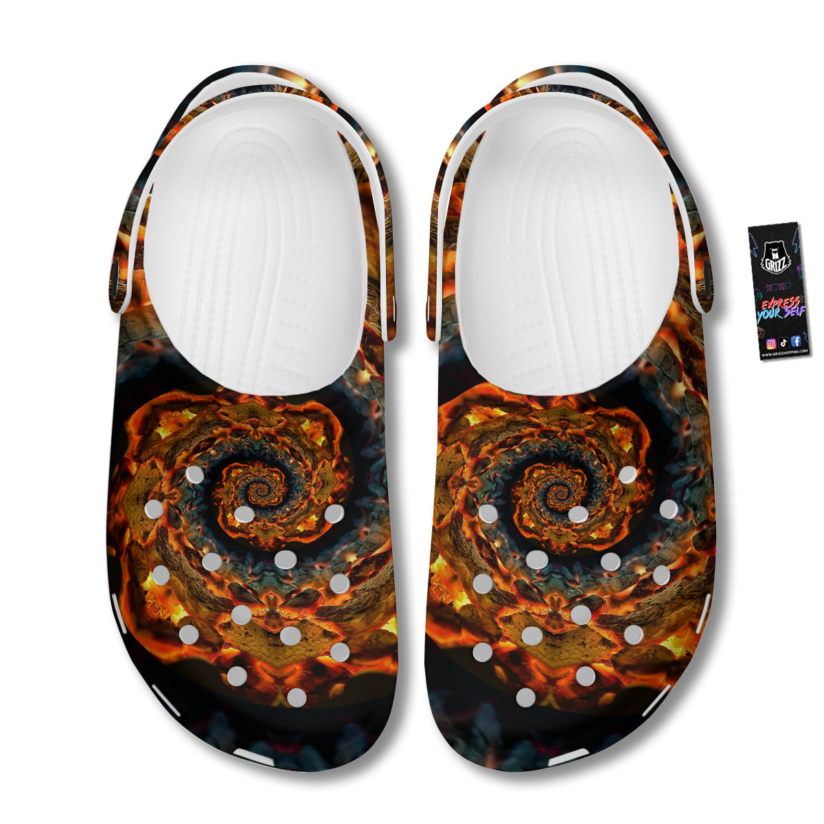 Keleidoscope Lava Texture Print Clog-grizzshop