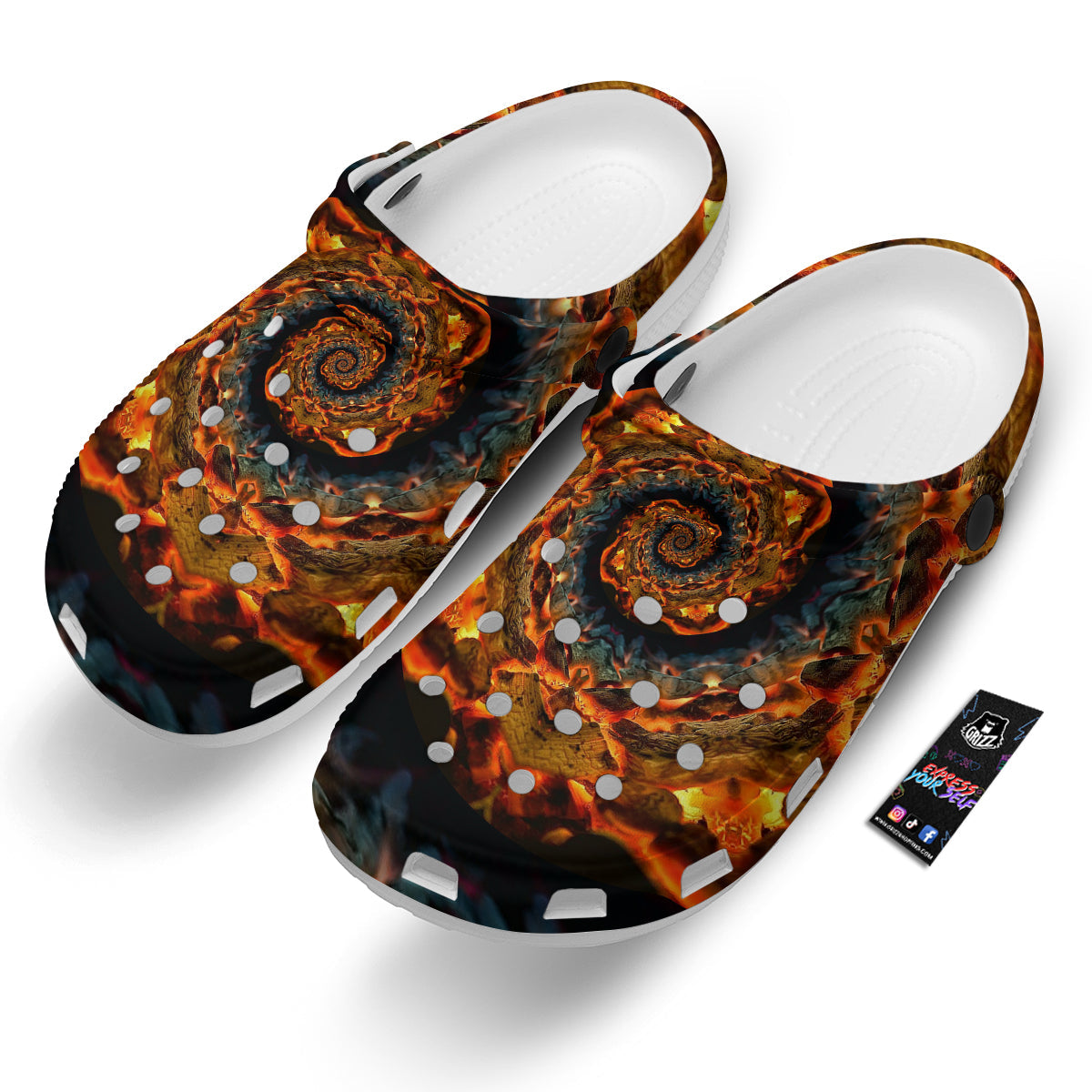 Keleidoscope Lava Texture Print Clog-grizzshop