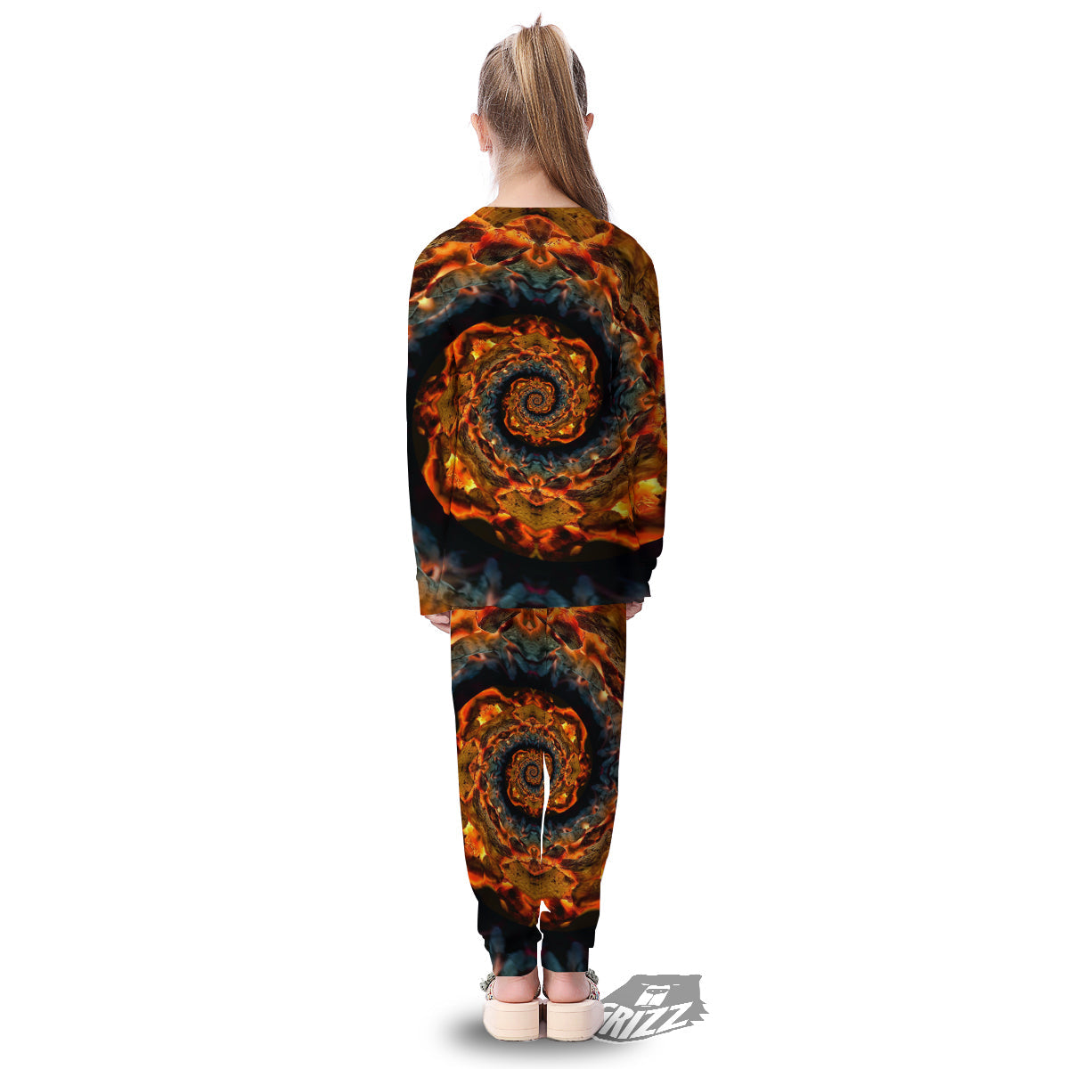 Keleidoscope Lava Texture Print Kid's Pajamas-grizzshop