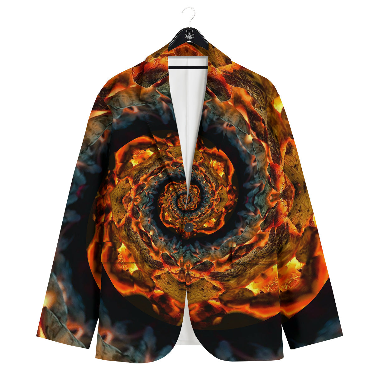 Keleidoscope Lava Texture Print Men's Sport Coat-grizzshop