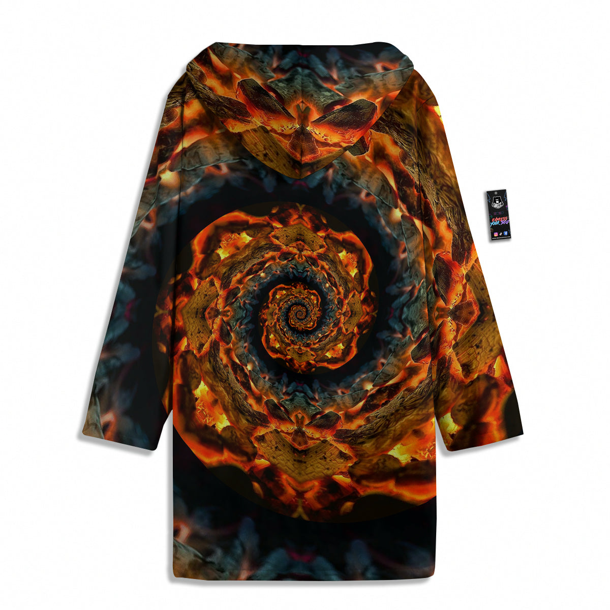 Keleidoscope Lava Texture Print Men's Windbreaker Jacket-grizzshop