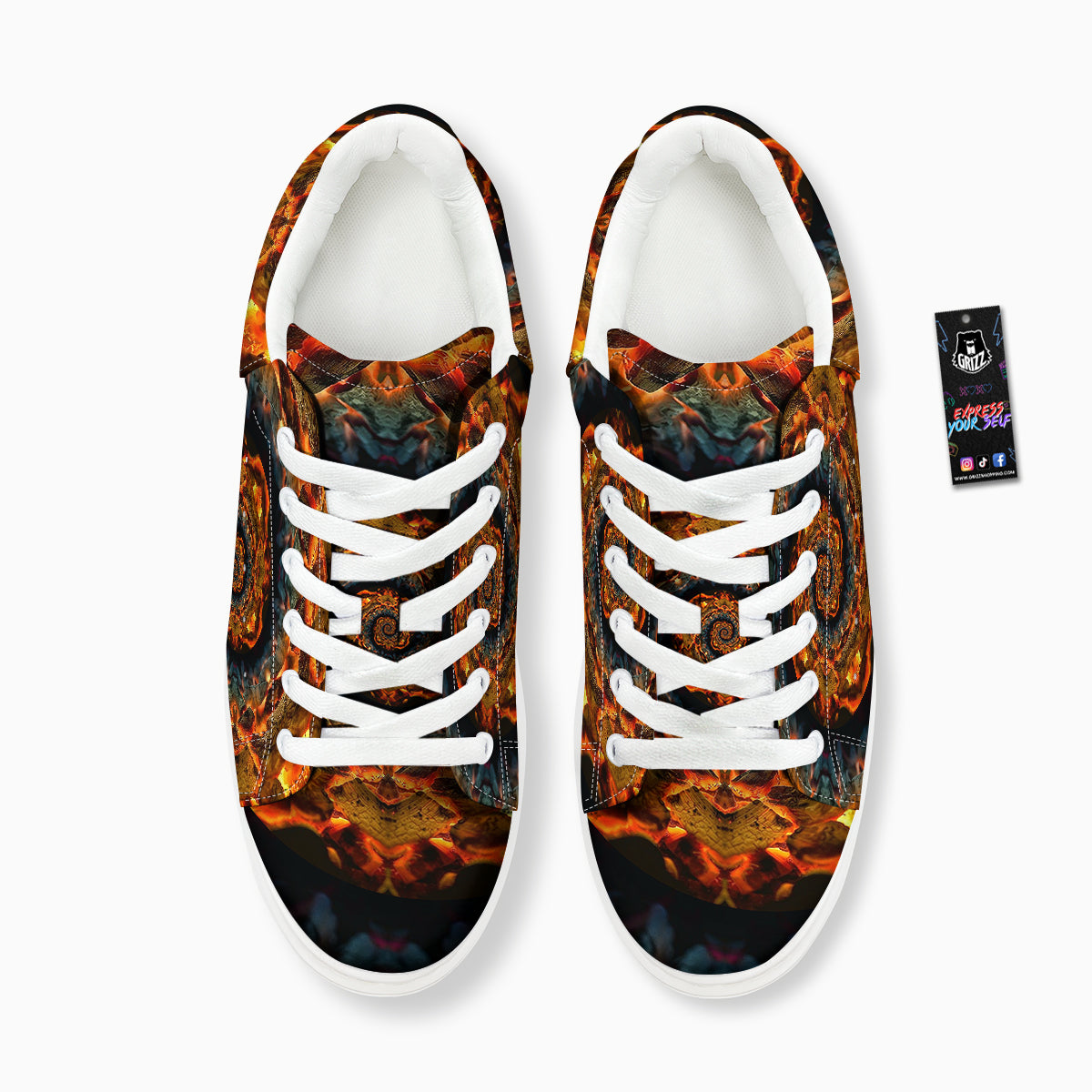 Keleidoscope Lava Texture Print Platform Shoes-grizzshop