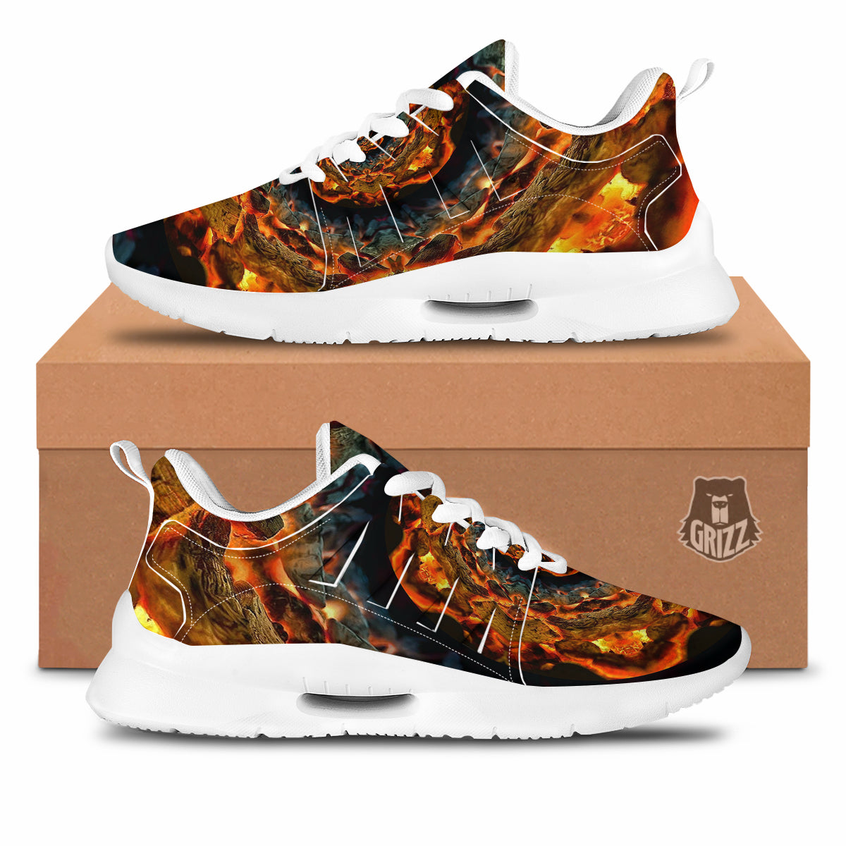 Keleidoscope Lava Texture Print Tennis Shoes-grizzshop