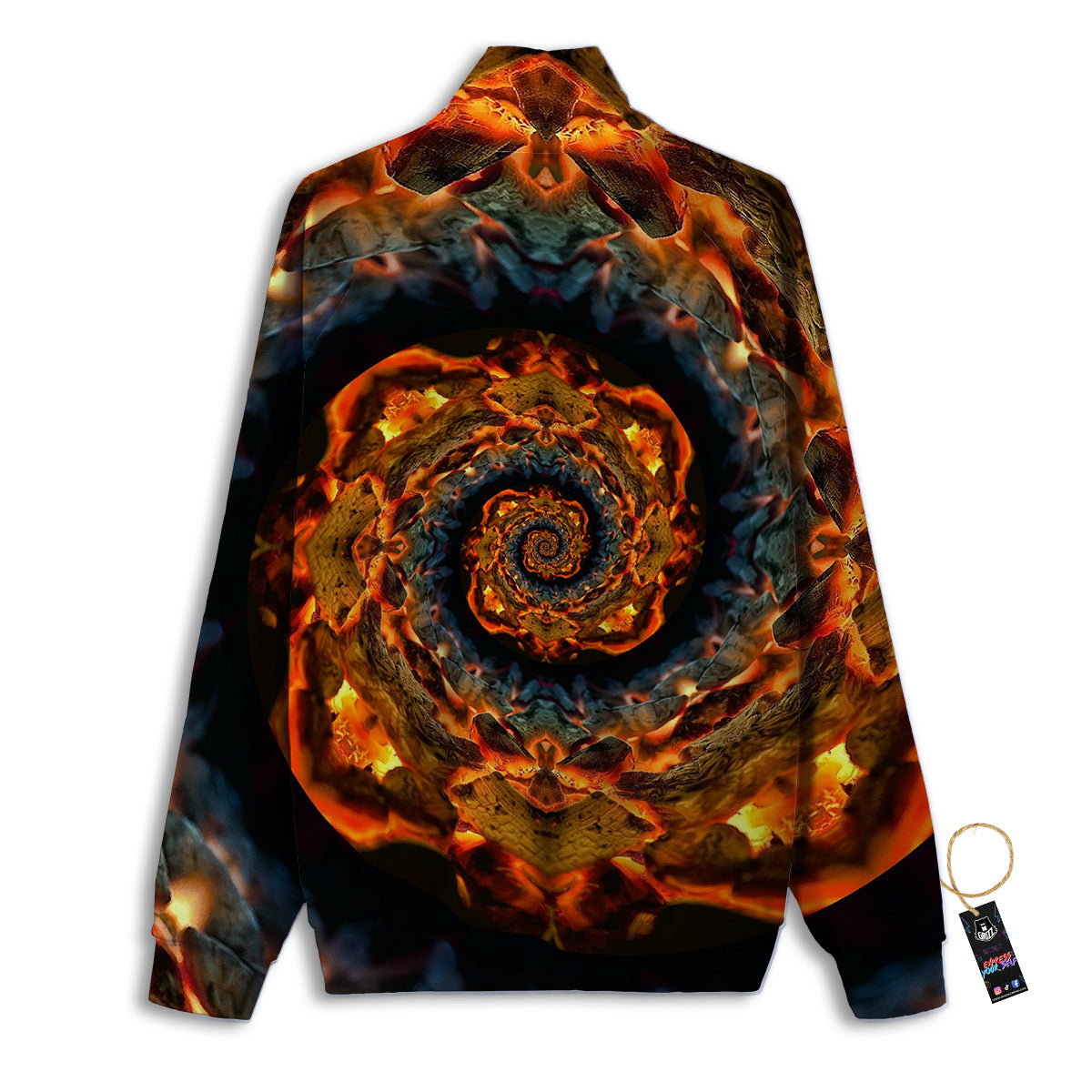 Keleidoscope Lava Texture Print Track Jacket-grizzshop