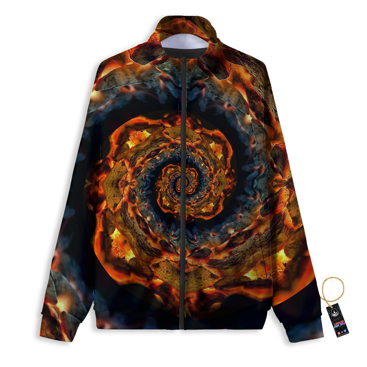 Keleidoscope Lava Texture Print Track Jacket-grizzshop