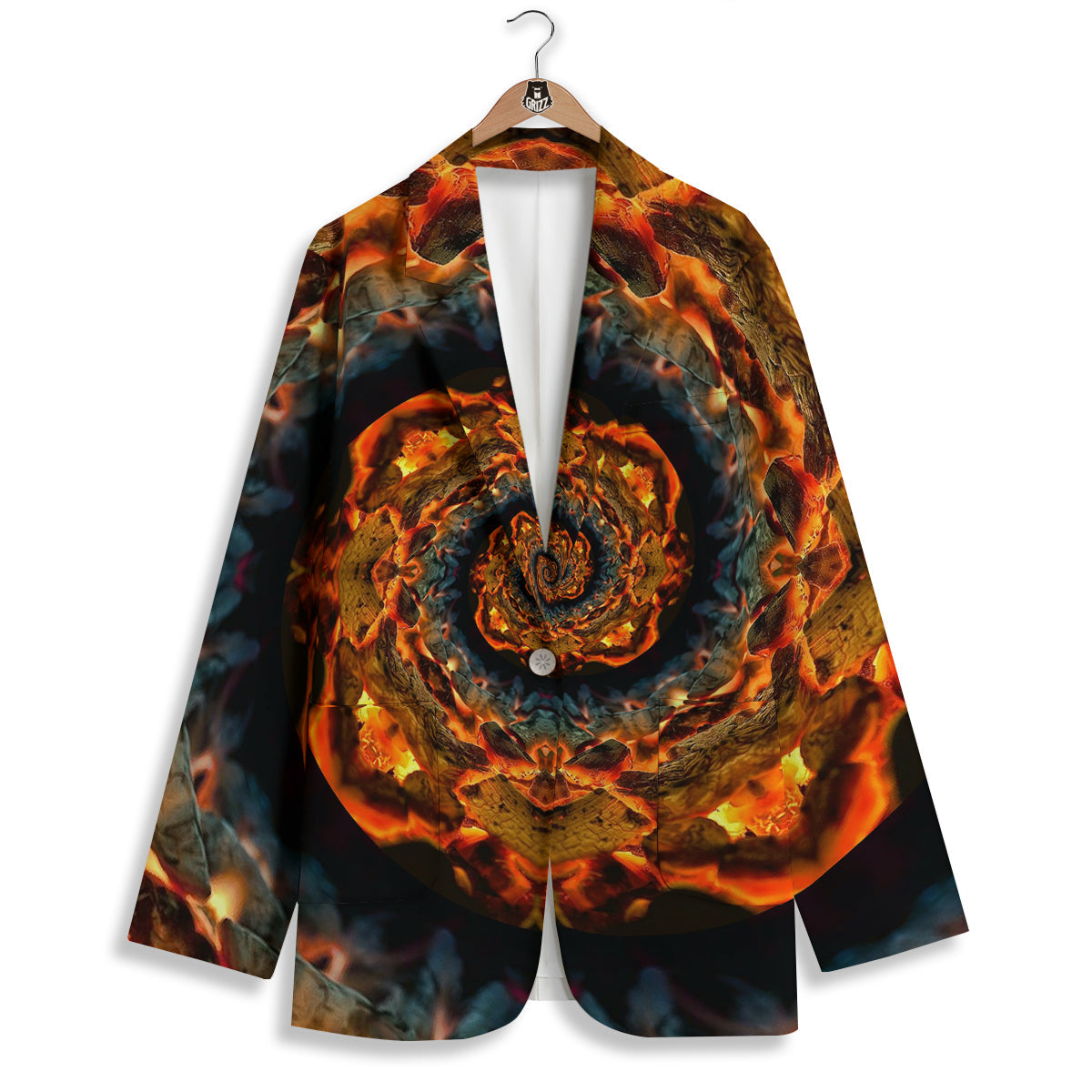 Keleidoscope Lava Texture Print Women's Blazer-grizzshop