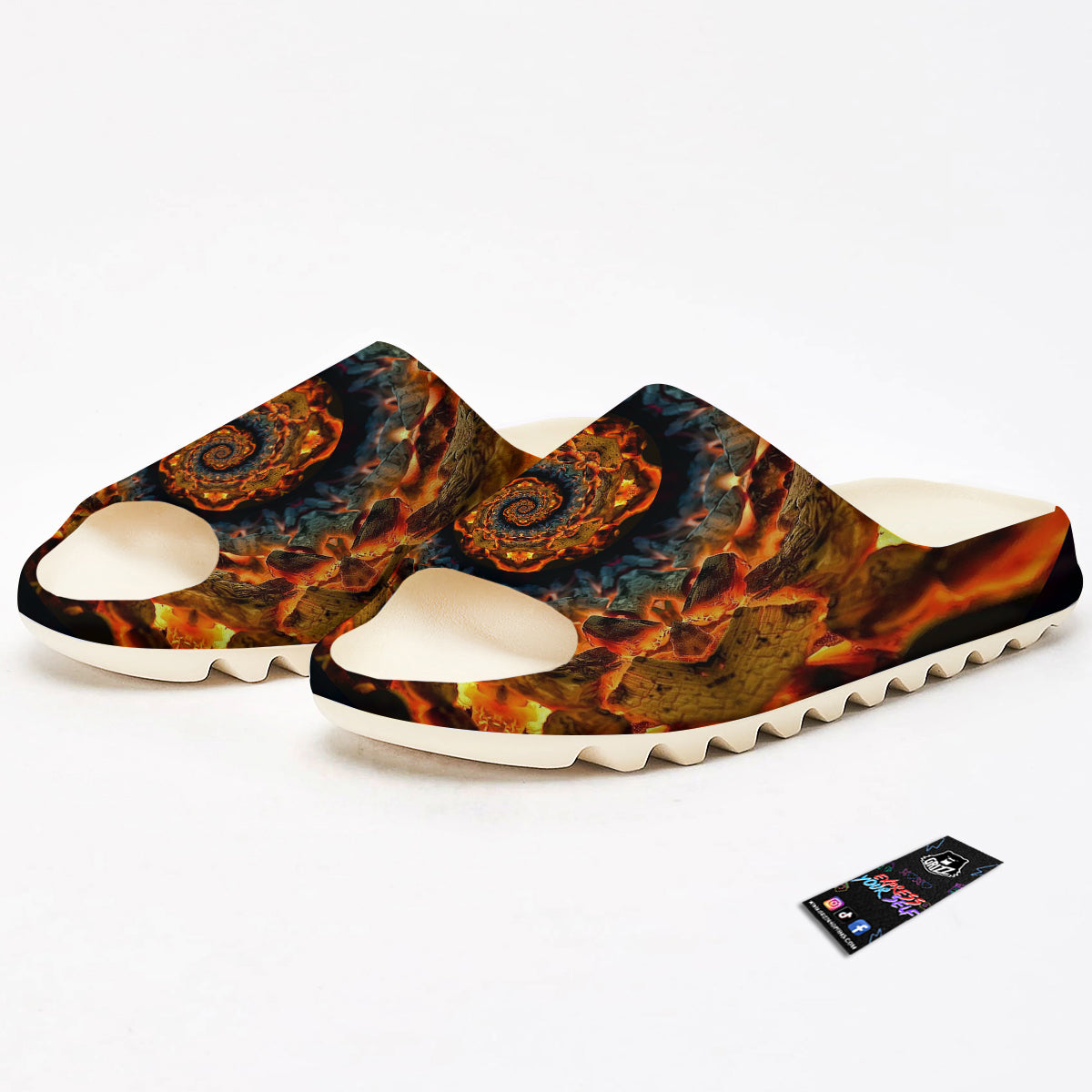 Keleidoscope Lava Texture Print Sandals-grizzshop