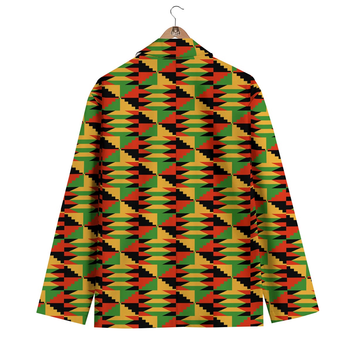 Kente African Pattern Print Men's Blazer-grizzshop