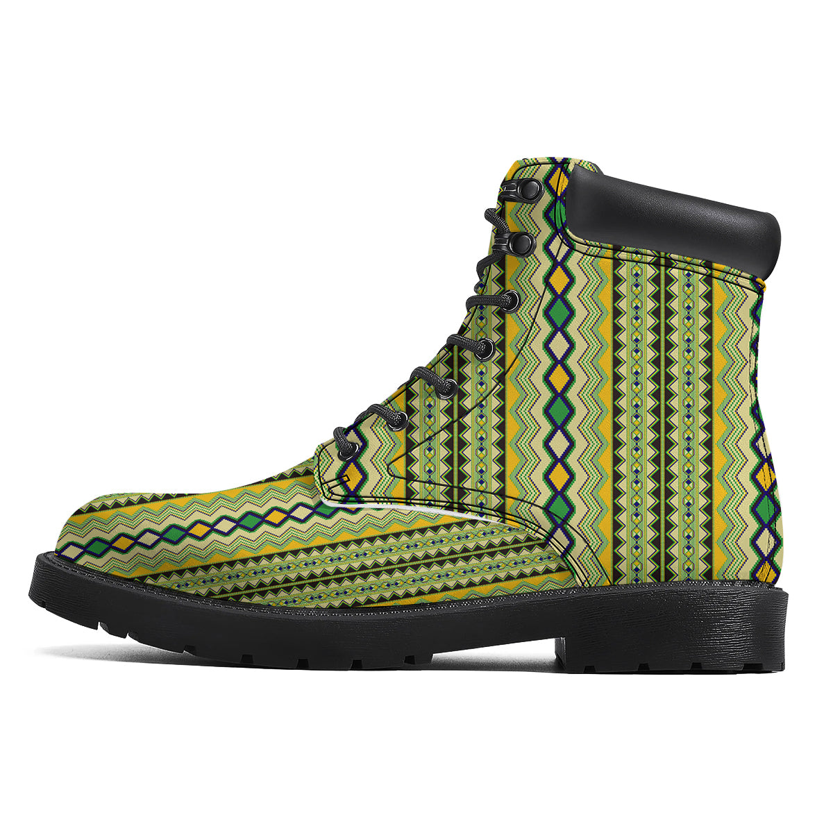 Kente African Print Pattern Boots-grizzshop