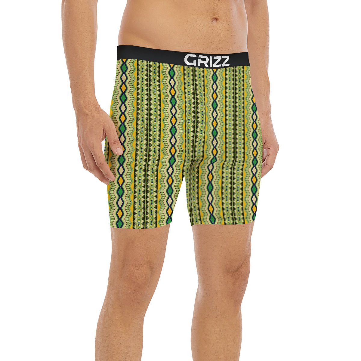 Kente African Print Pattern Boxer Briefs-grizzshop