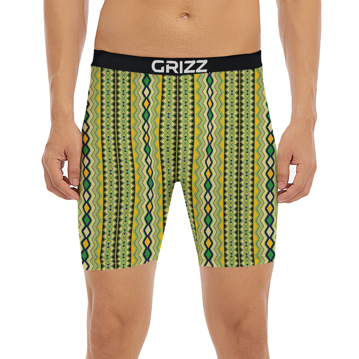 Kente African Print Pattern Boxer Briefs-grizzshop