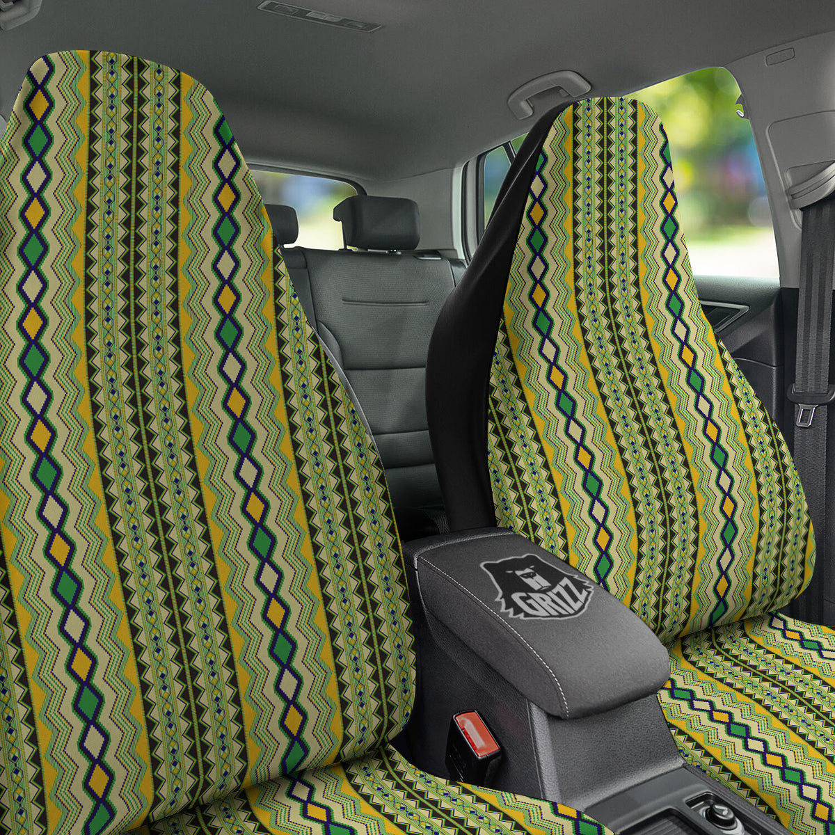 Kente African Print Pattern Car Seat Covers-grizzshop