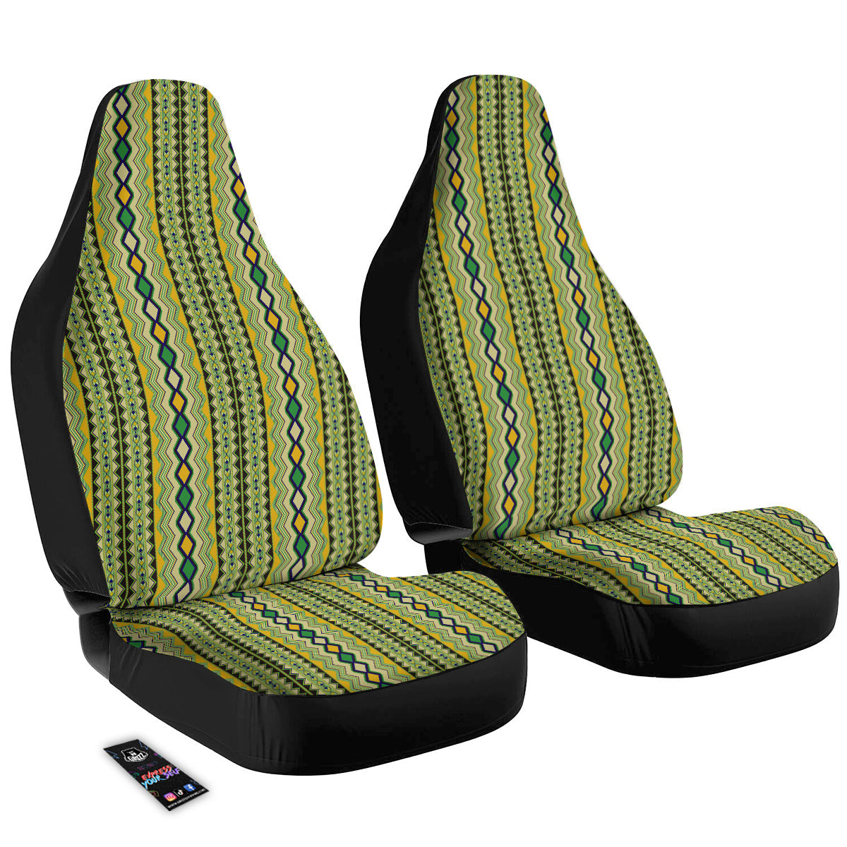 Kente African Print Pattern Car Seat Covers-grizzshop