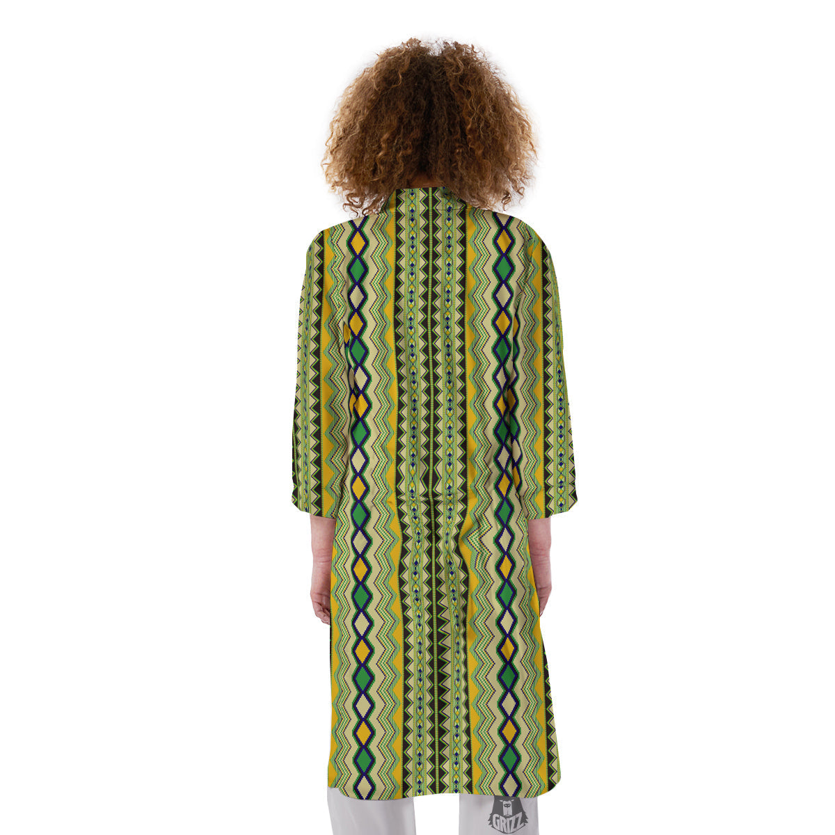 Kente African Print Pattern Kimono-grizzshop