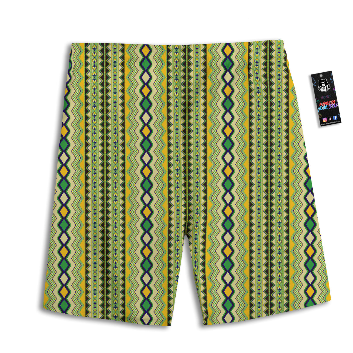 Kente African Print Pattern Men's Athletic Shorts