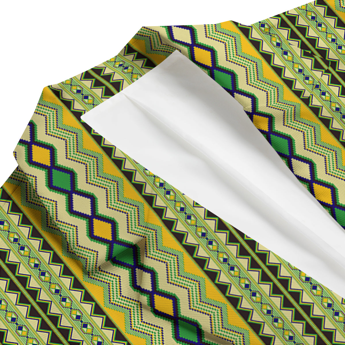 Kente African Print Pattern Men's Blazer-grizzshop