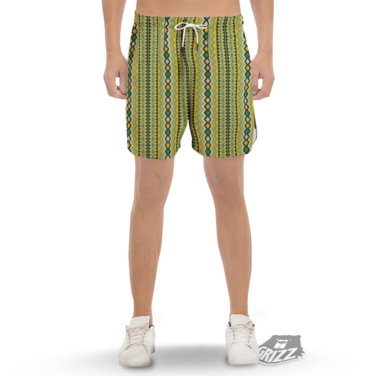Kente African Print Pattern Men's Gym Shorts-grizzshop