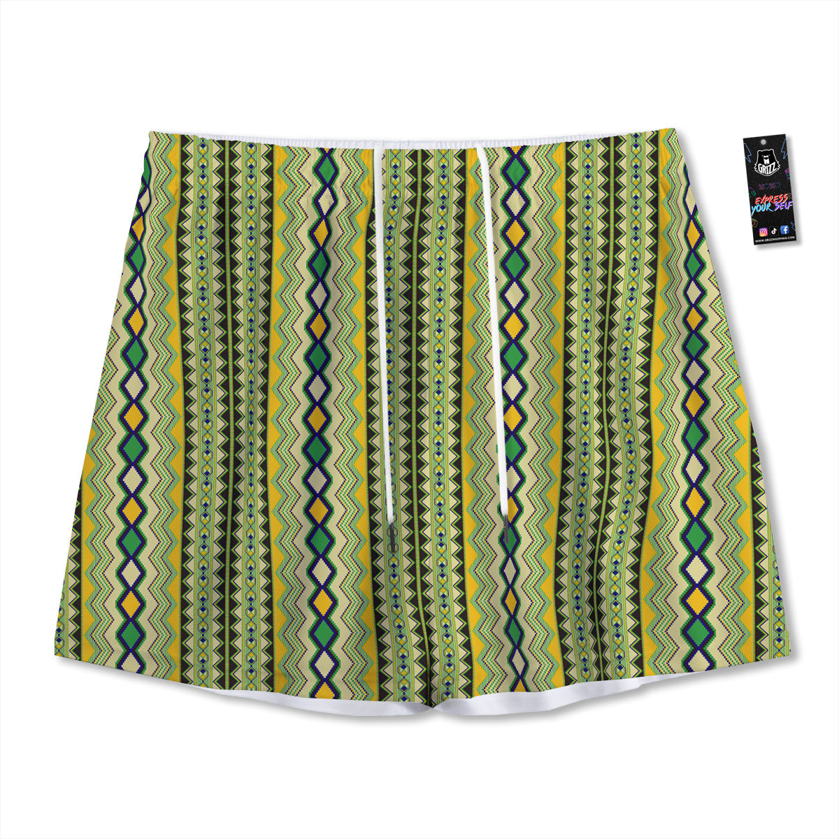 Lunar Phase Galaxy Print Mesh Shorts