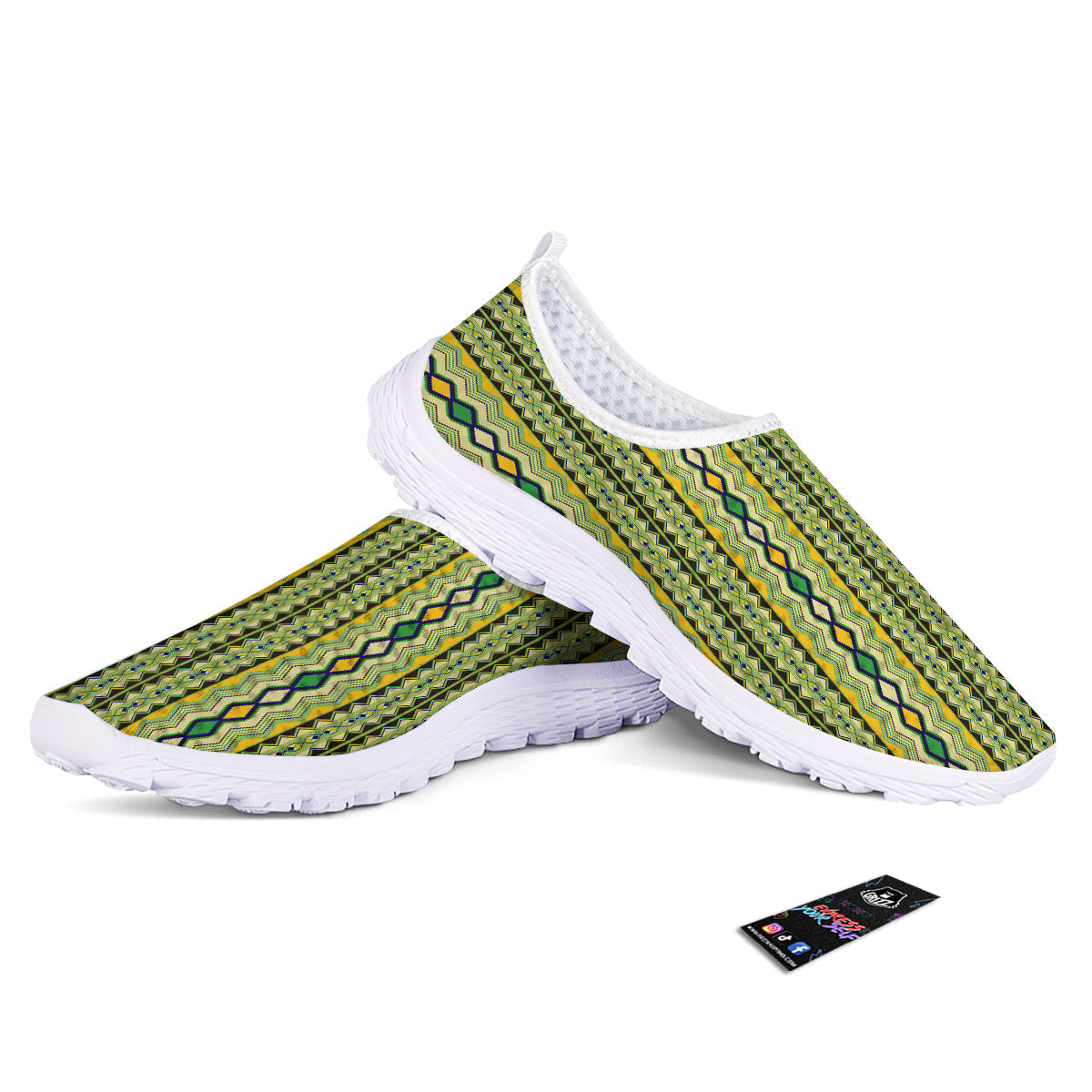 Kente African Print Pattern Nurse Shoes-grizzshop