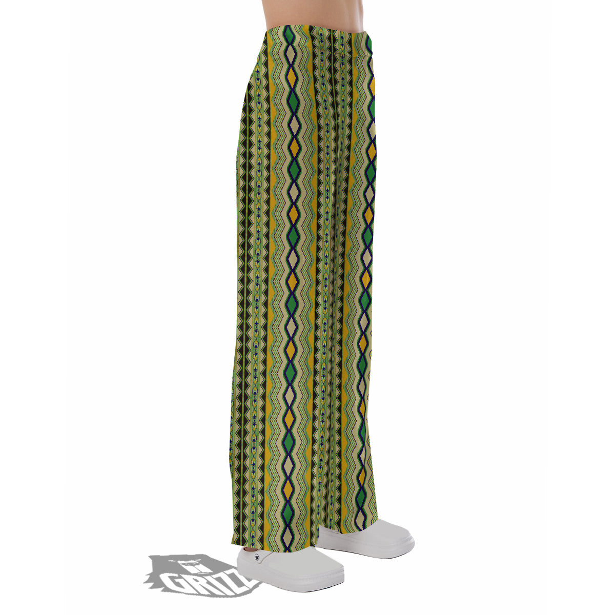 Kente African Print Pattern Pajama Pants-grizzshop