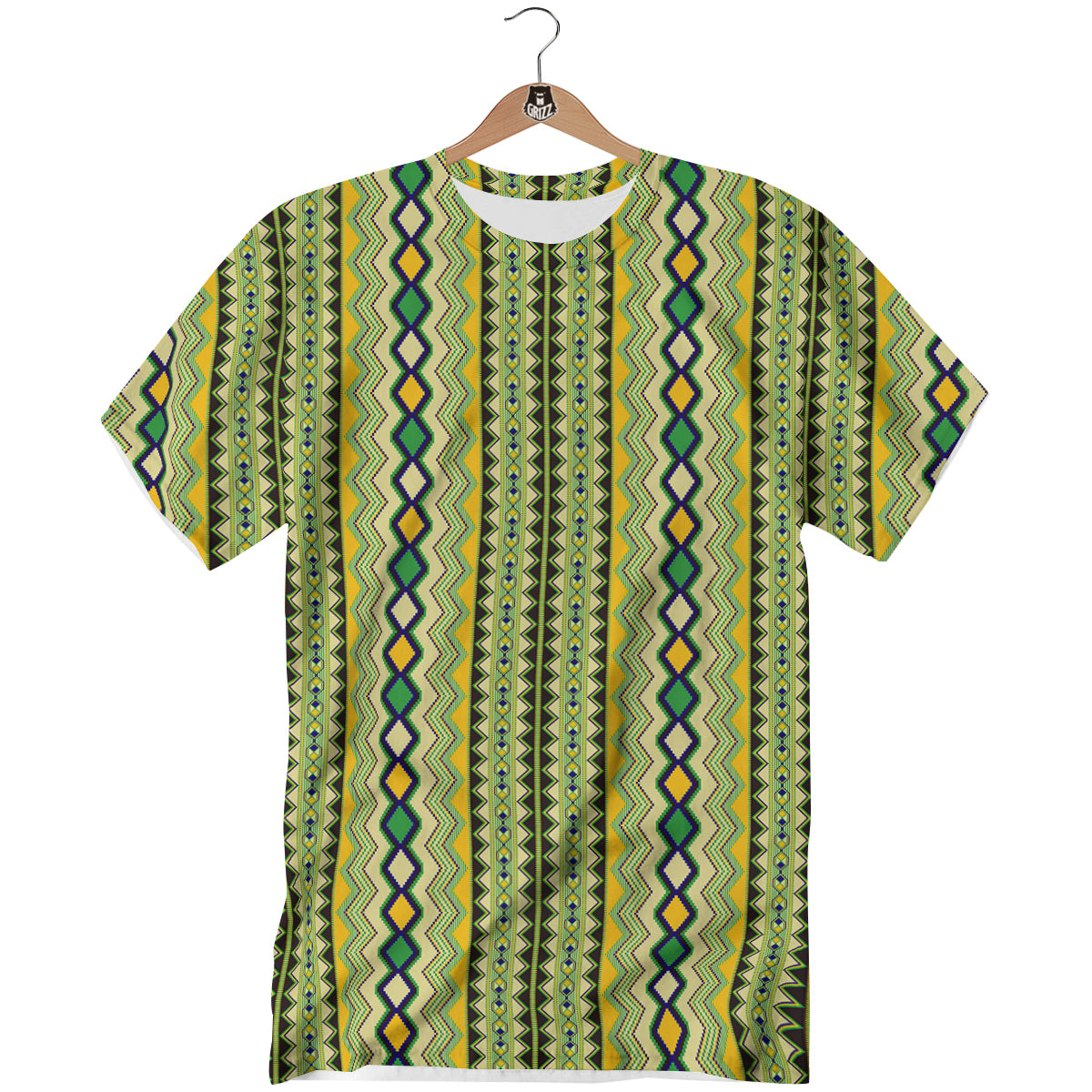 Kente African Print Pattern T-Shirt-grizzshop