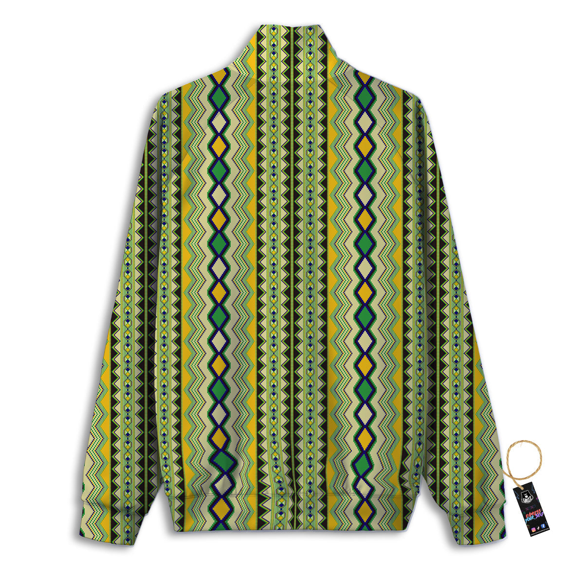 Kente African Print Pattern Track Jacket-grizzshop