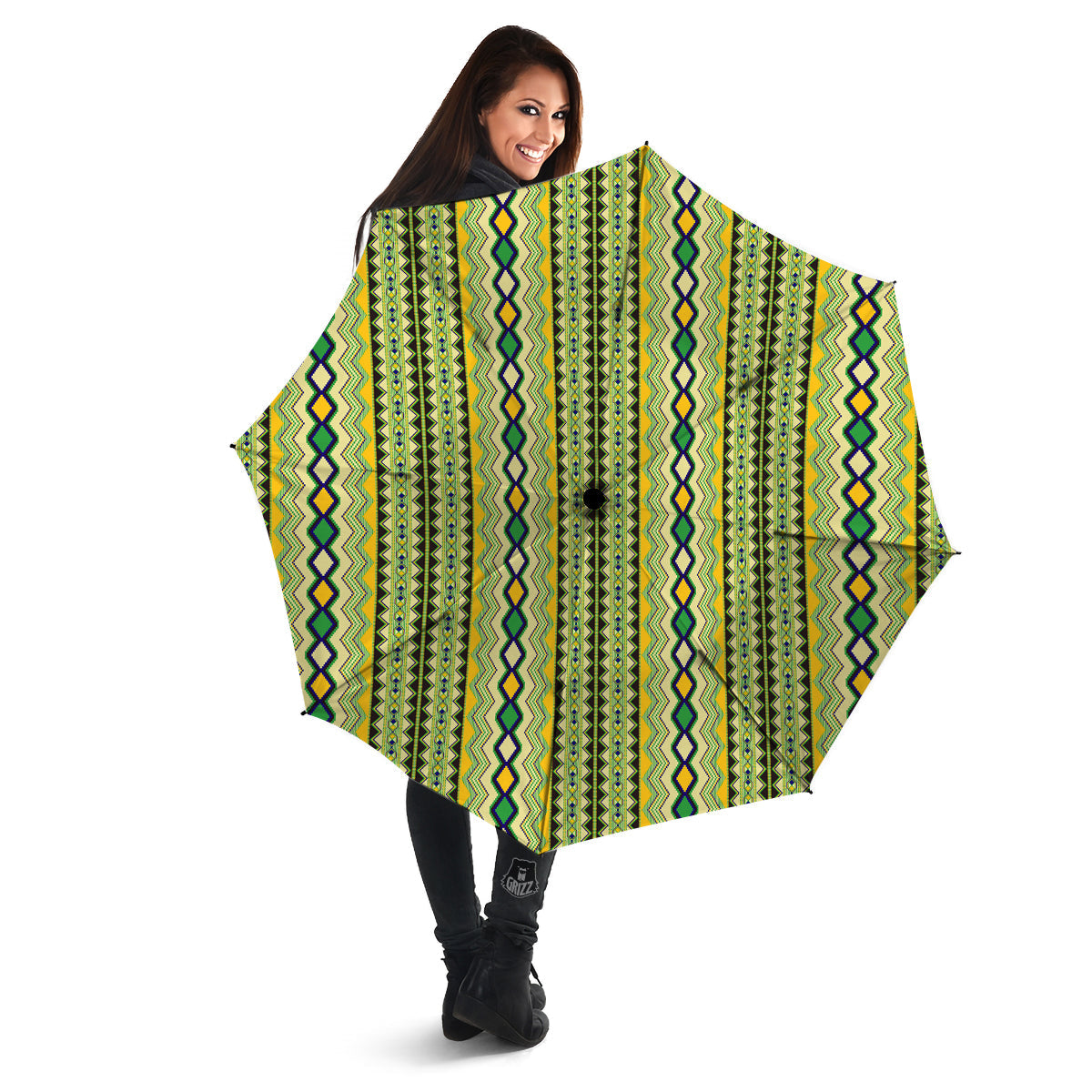 Kente African Print Pattern Umbrella-grizzshop