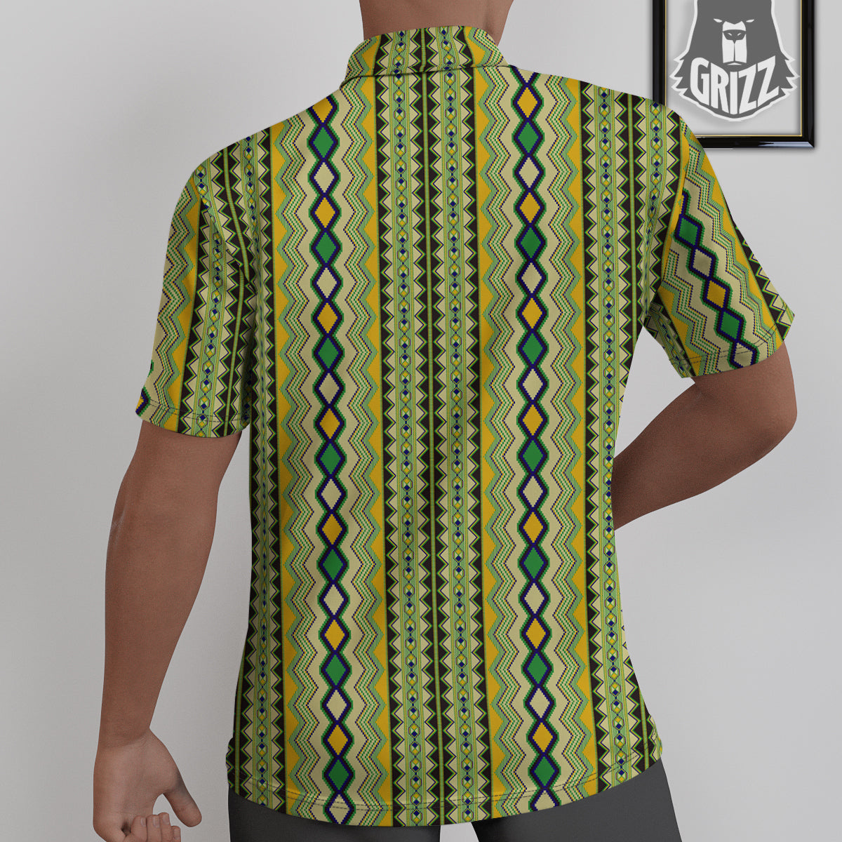 Kente African Print Pattern Untucked Shirts-grizzshop