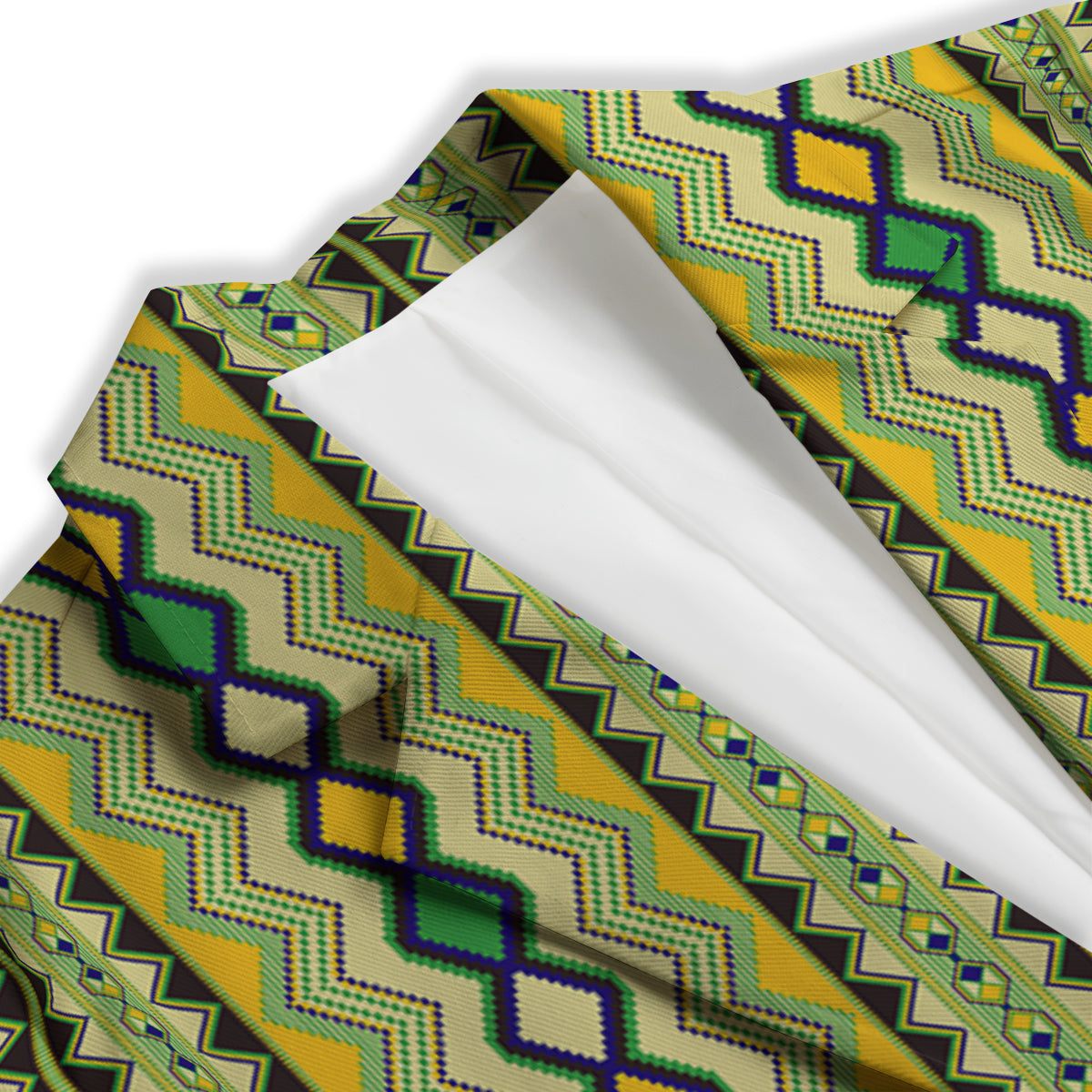 Kente African Print Pattern Women's Blazer-grizzshop