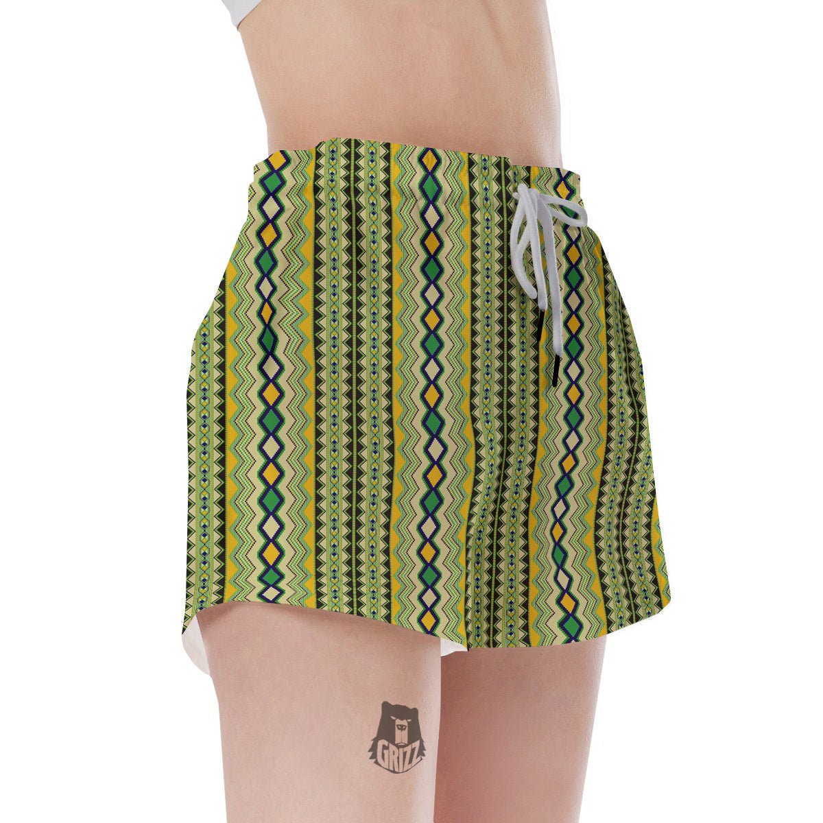 Kente African Print Pattern Women's Shorts-grizzshop