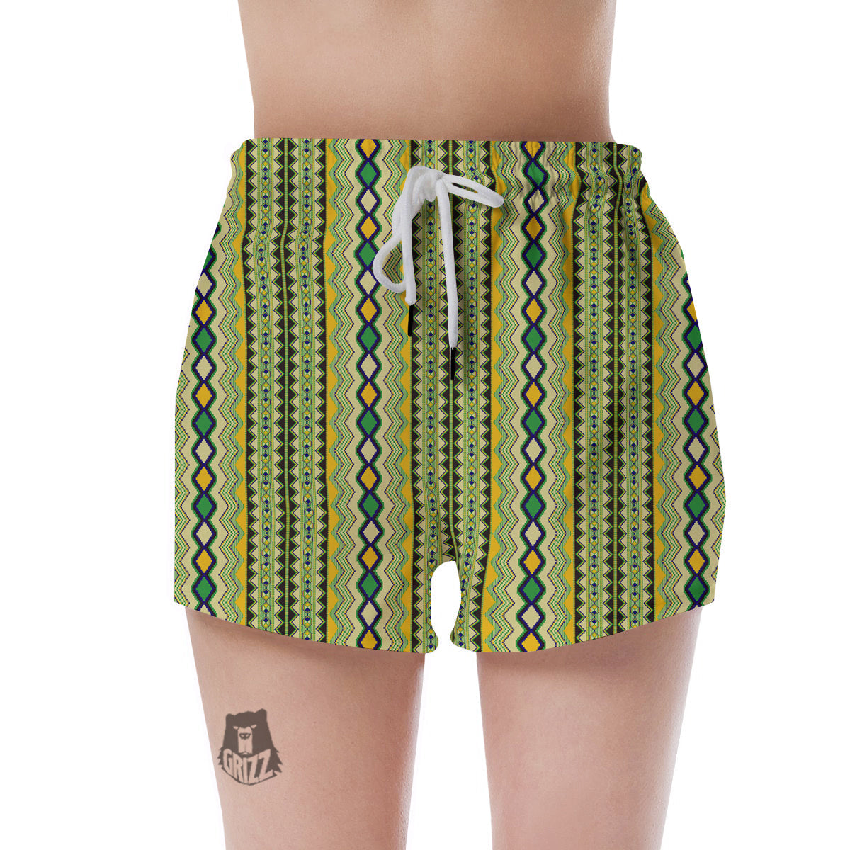 Kente African Print Pattern Women's Shorts-grizzshop