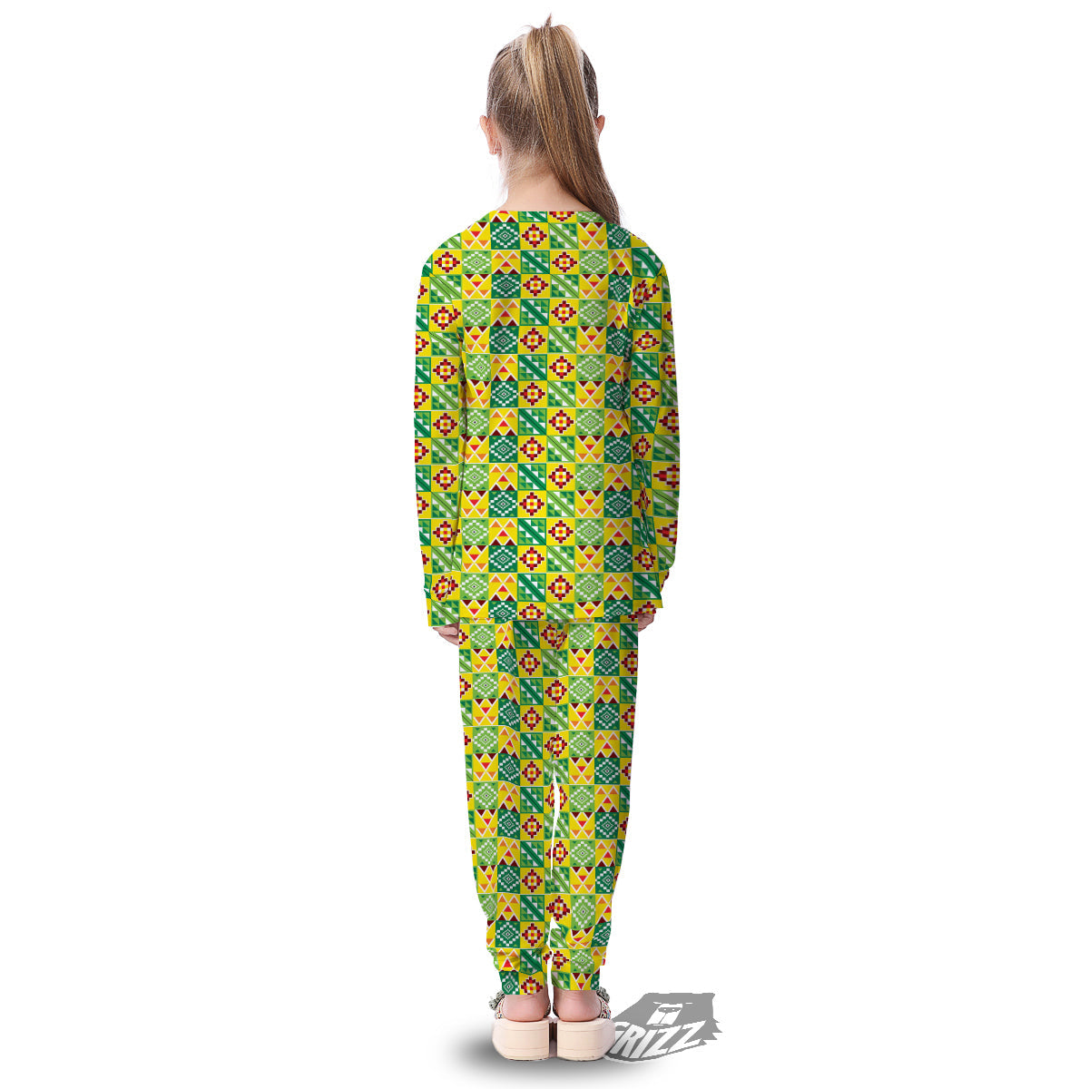 Kente Asante Print Pattern Kid's Pajamas-grizzshop