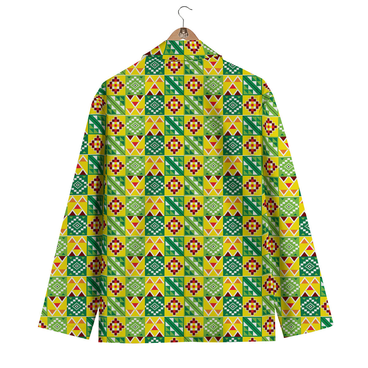 Kente Asante Print Pattern Men's Blazer-grizzshop