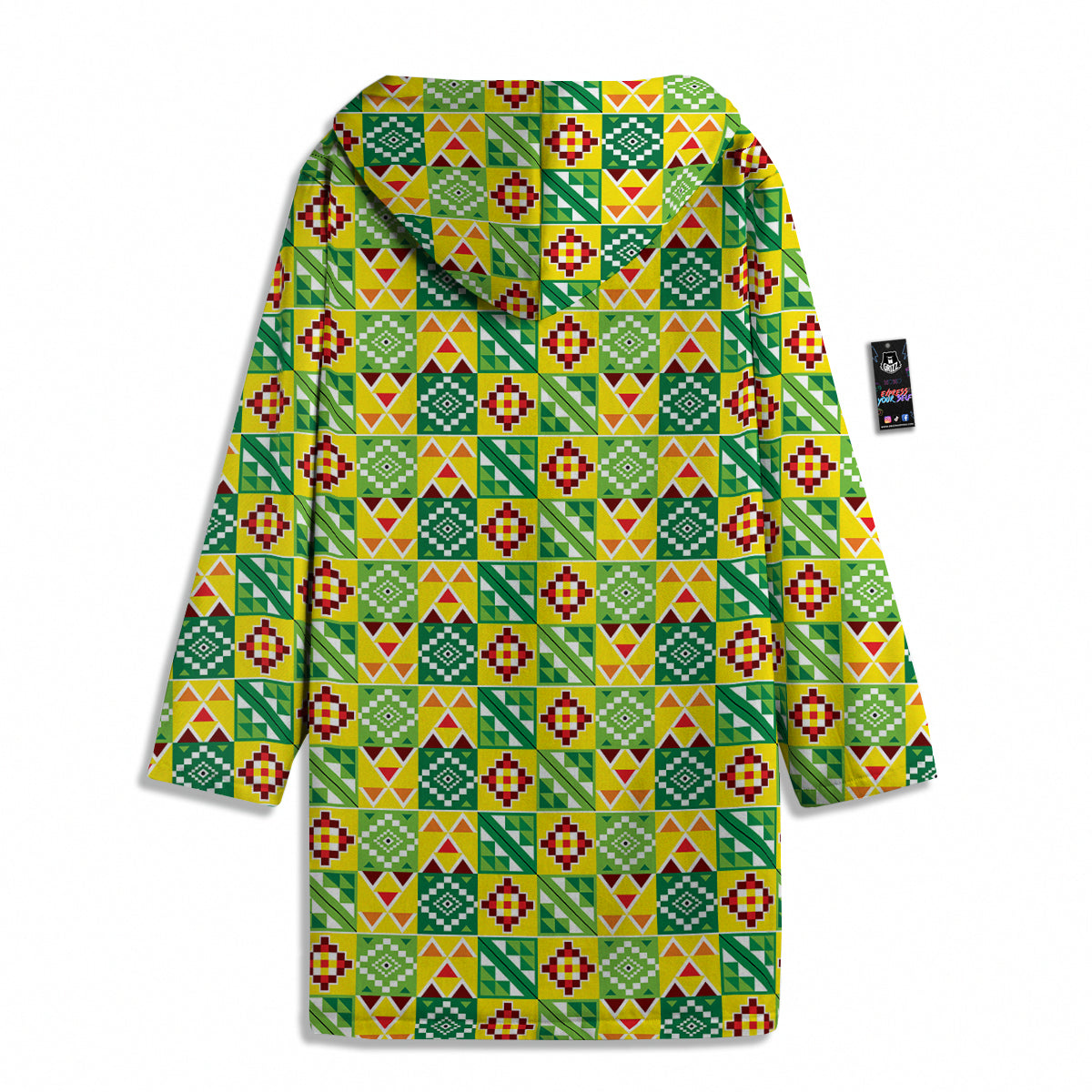 Kente Asante Print Pattern Men's Windbreaker Jacket-grizzshop