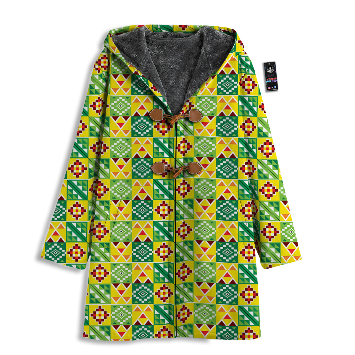 Kente Asante Print Pattern Men's Windbreaker Jacket-grizzshop