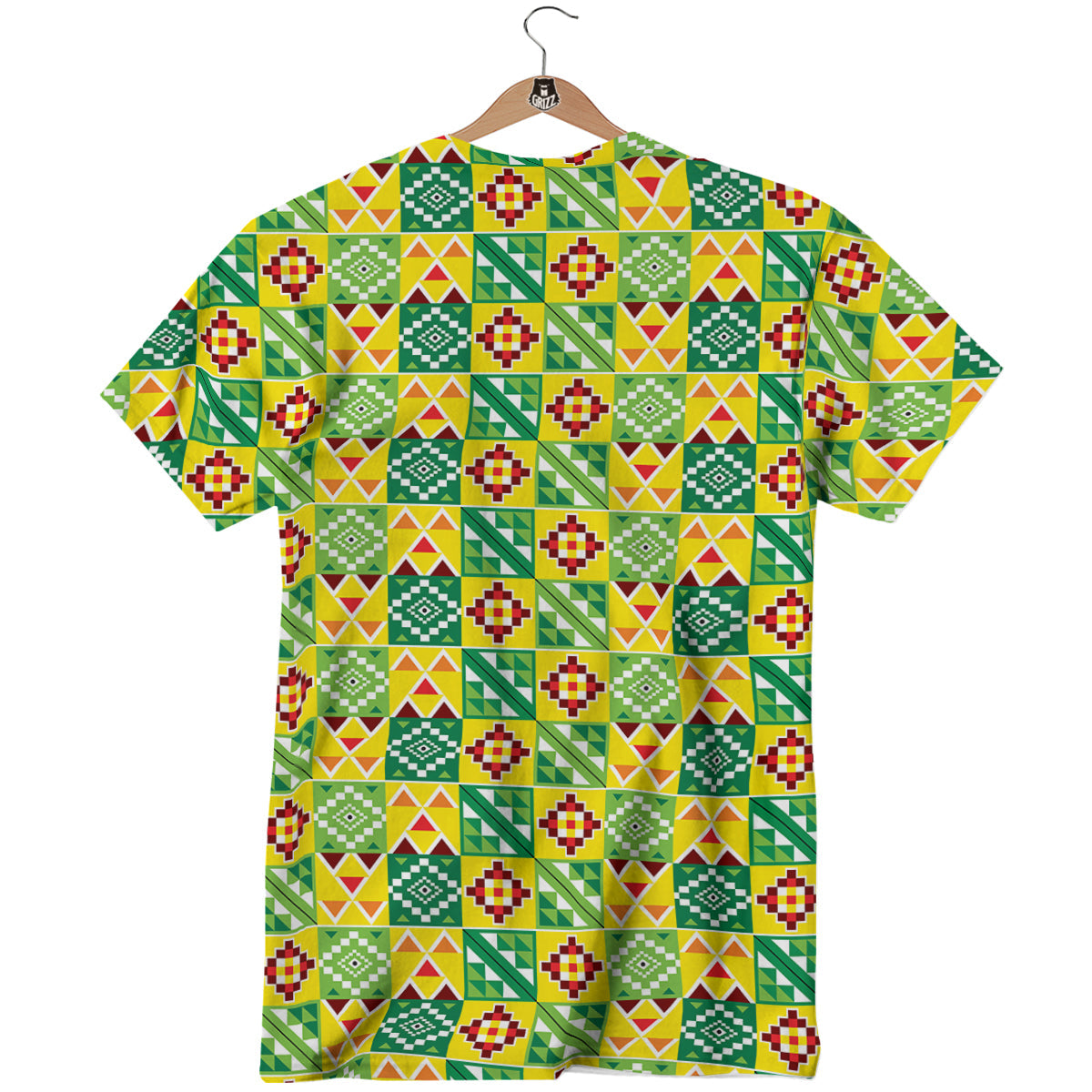 Kente Asante Print Pattern T-Shirt-grizzshop