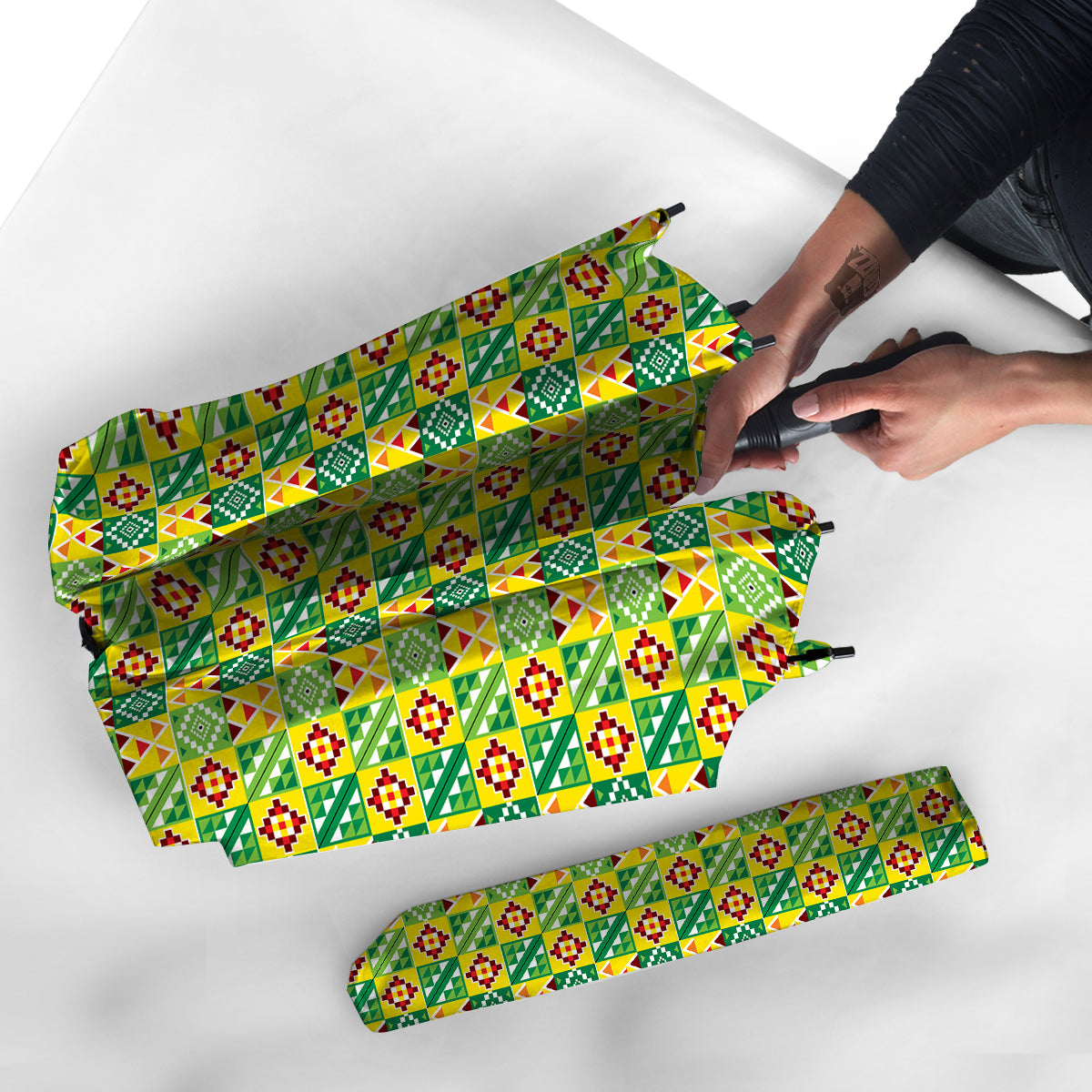 Kente Asante Print Pattern Umbrella-grizzshop