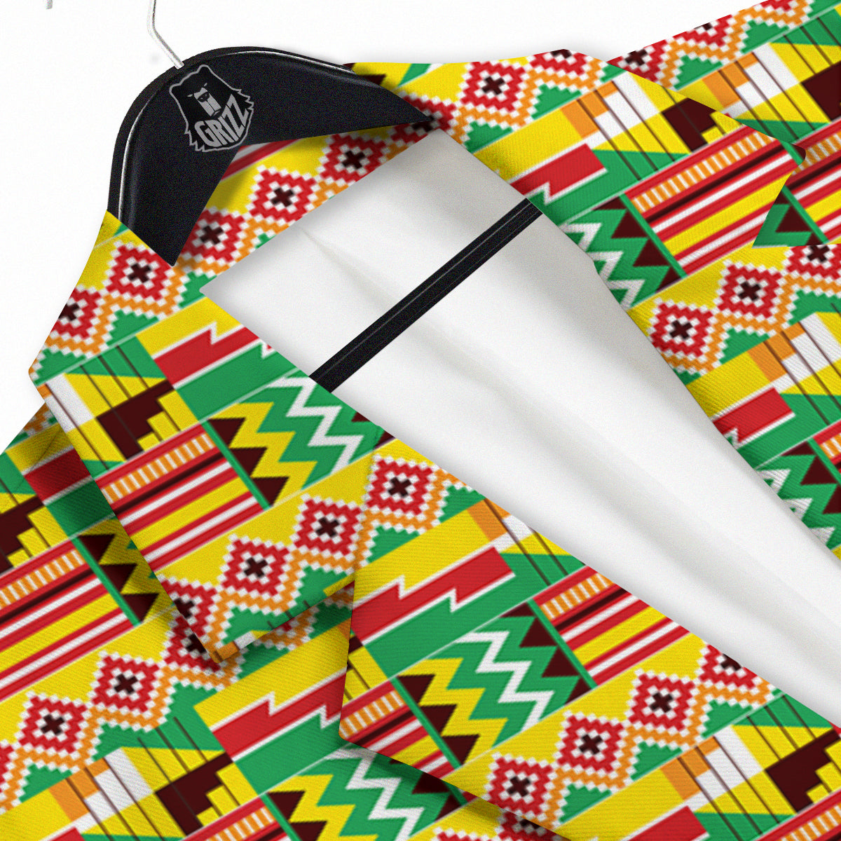 Kente Ashanti Print Pattern Men's Sport Coat-grizzshop