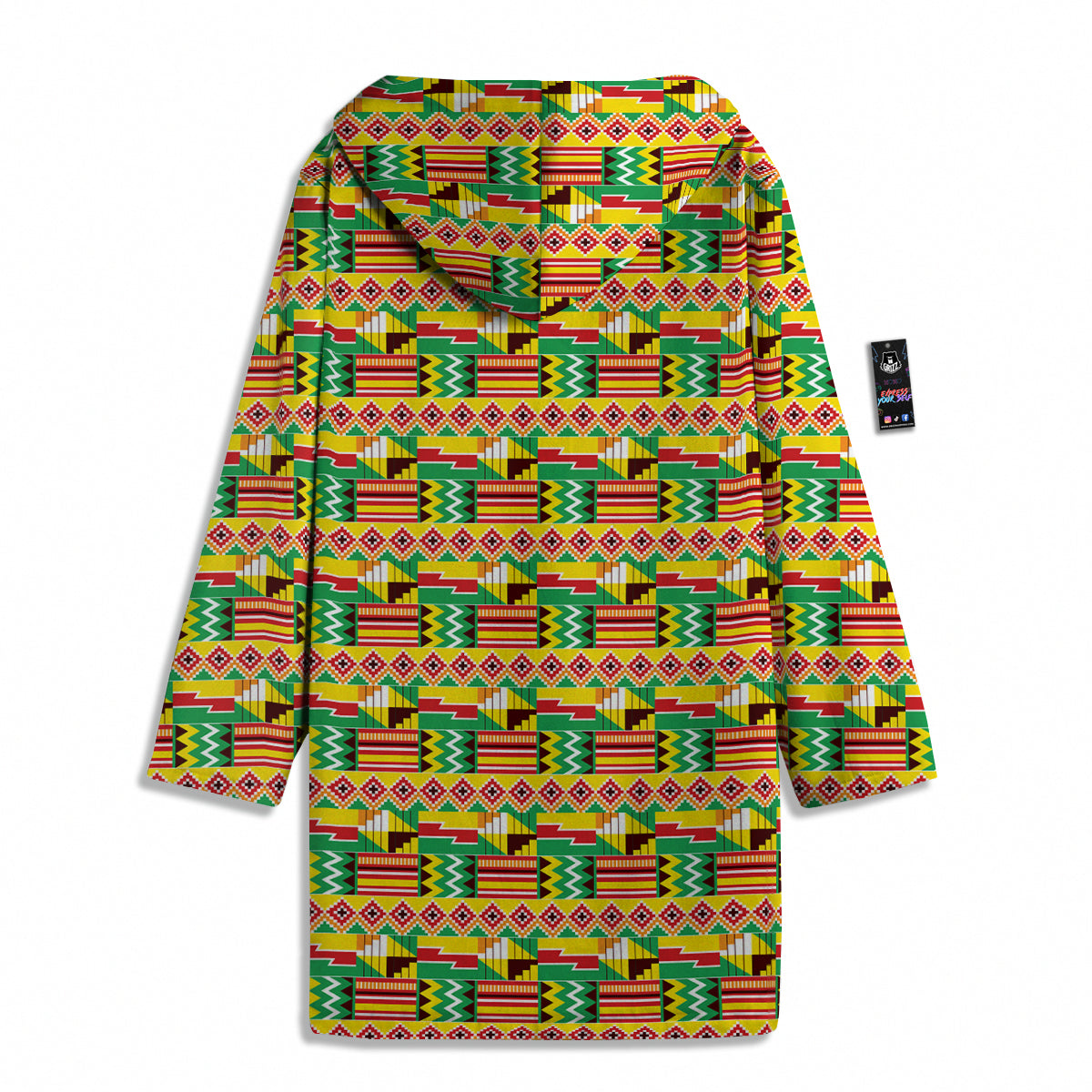 Kente Ashanti Print Pattern Men's Windbreaker Jacket-grizzshop