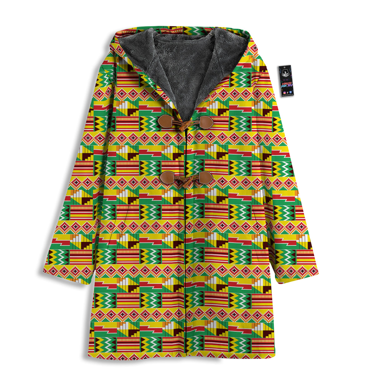Kente Ashanti Print Pattern Men's Windbreaker Jacket-grizzshop