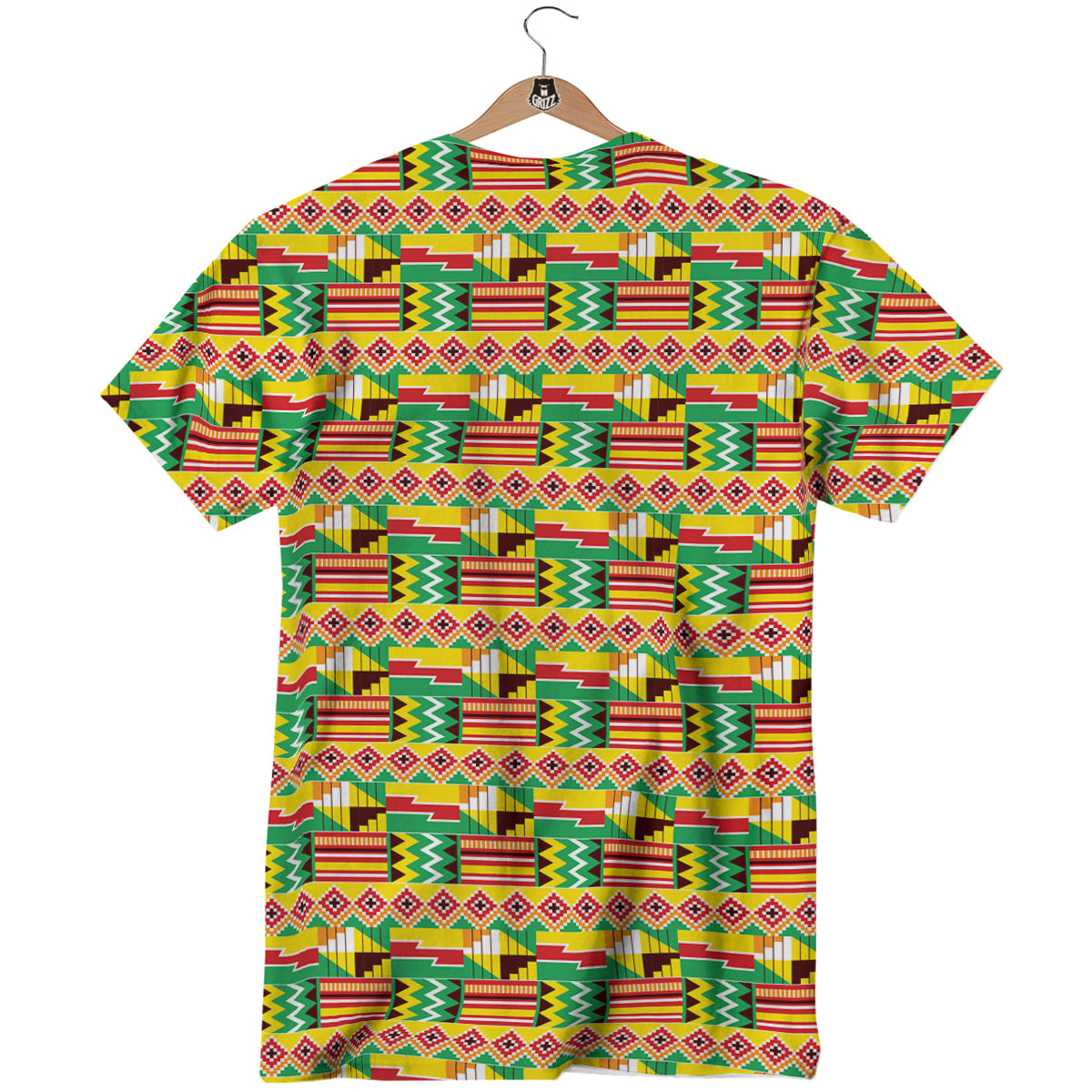 Kente Ashanti Print Pattern T-Shirt-grizzshop