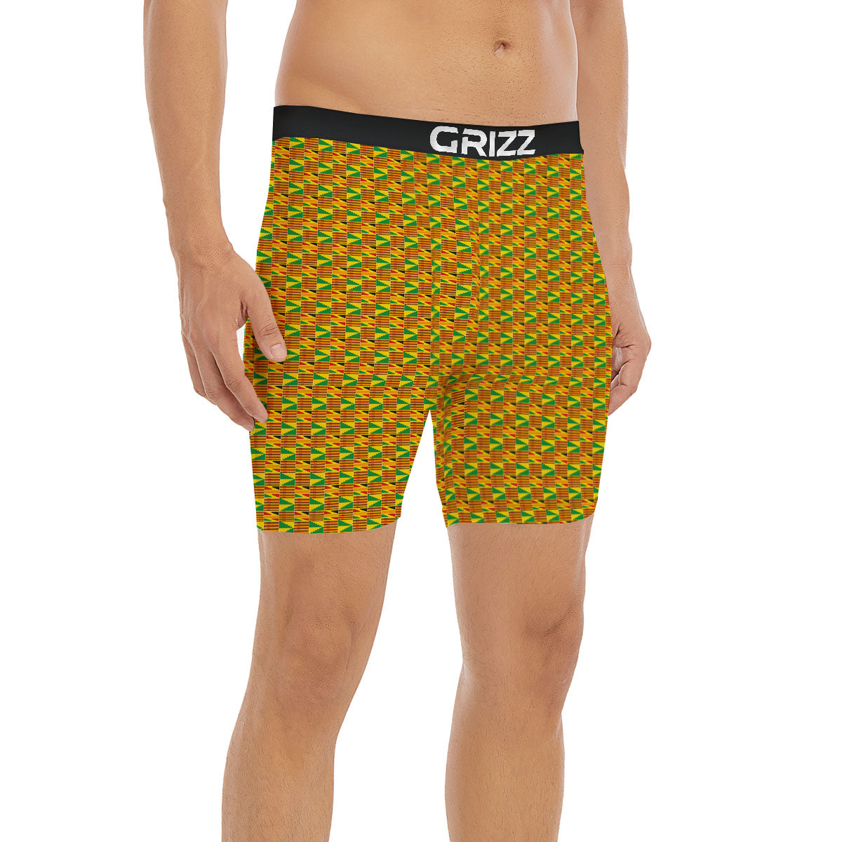 Kente Bonwire Print Pattern Boxer Briefs-grizzshop