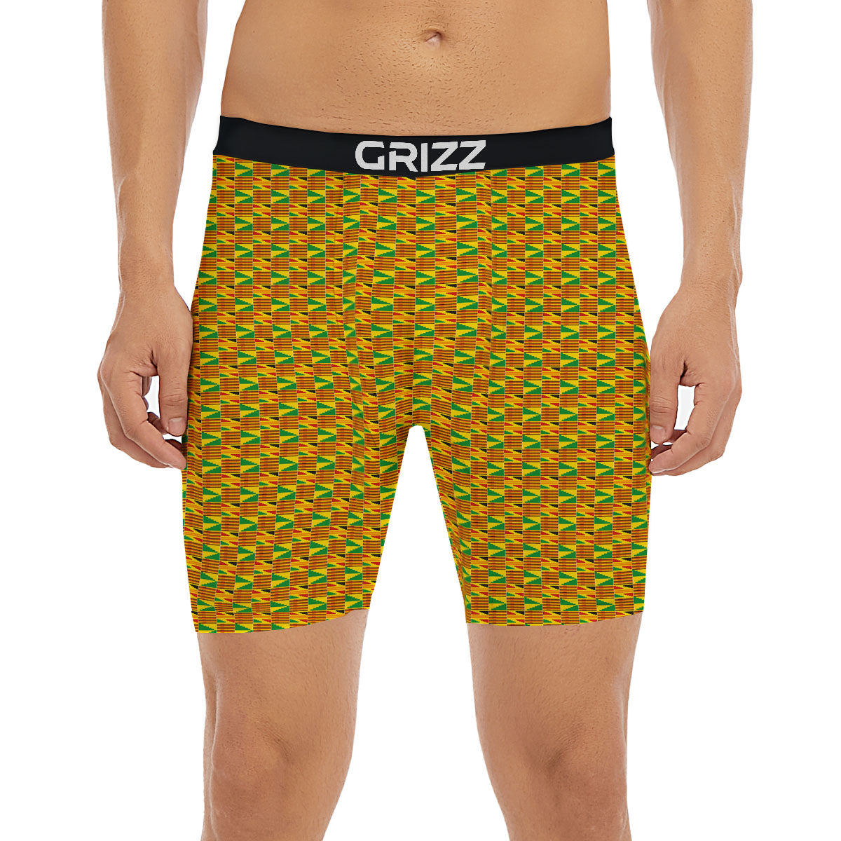Kente Bonwire Print Pattern Boxer Briefs-grizzshop