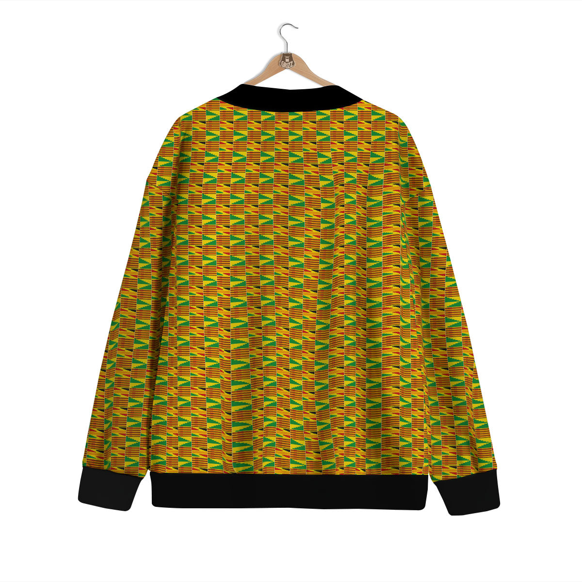Kente Bonwire Print Pattern Cardigan-grizzshop
