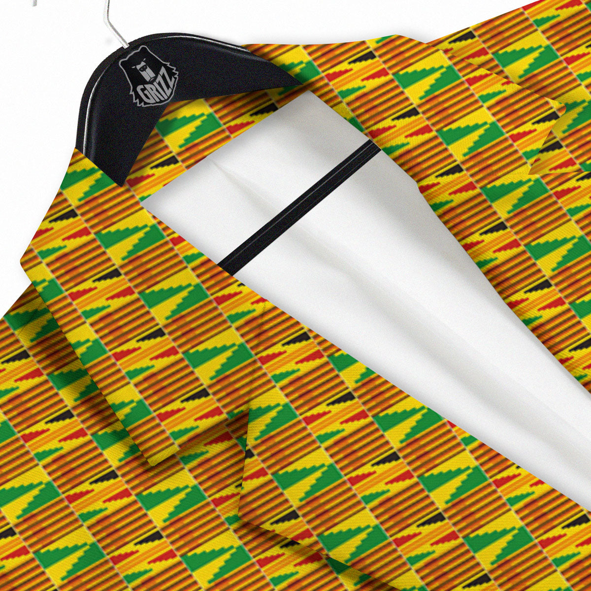 Kente Bonwire Print Pattern Men's Sport Coat-grizzshop