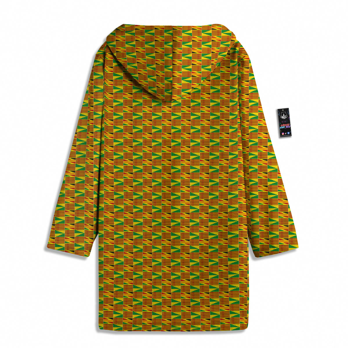 Kente Bonwire Print Pattern Men's Windbreaker Jacket-grizzshop