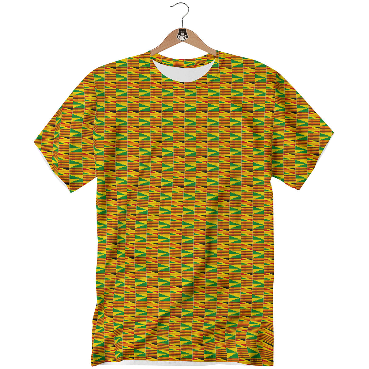 Kente Bonwire Print Pattern T-Shirt-grizzshop