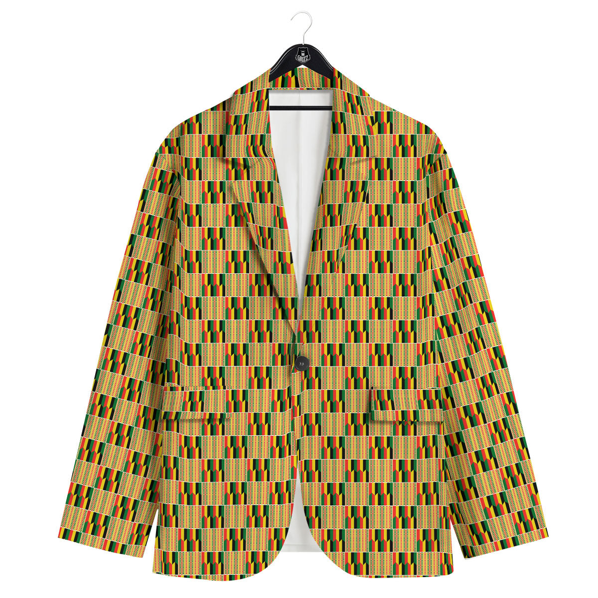 Kente Ethnic Print Pattern Men's Sport Coat-grizzshop