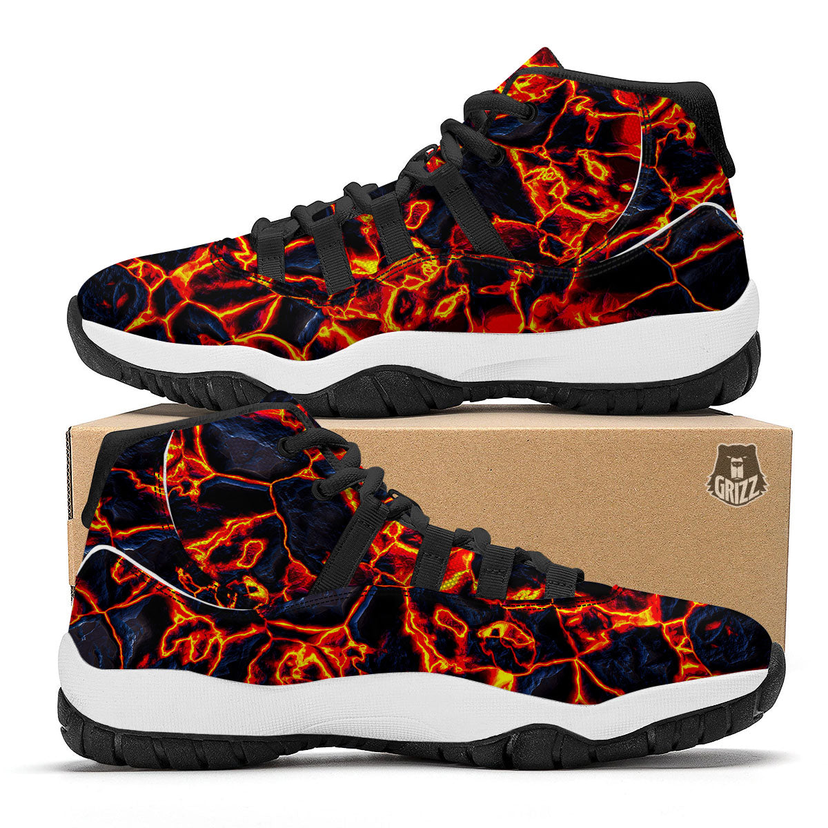 Kente Ghana Print Pattern Black Bball Shoes-grizzshop
