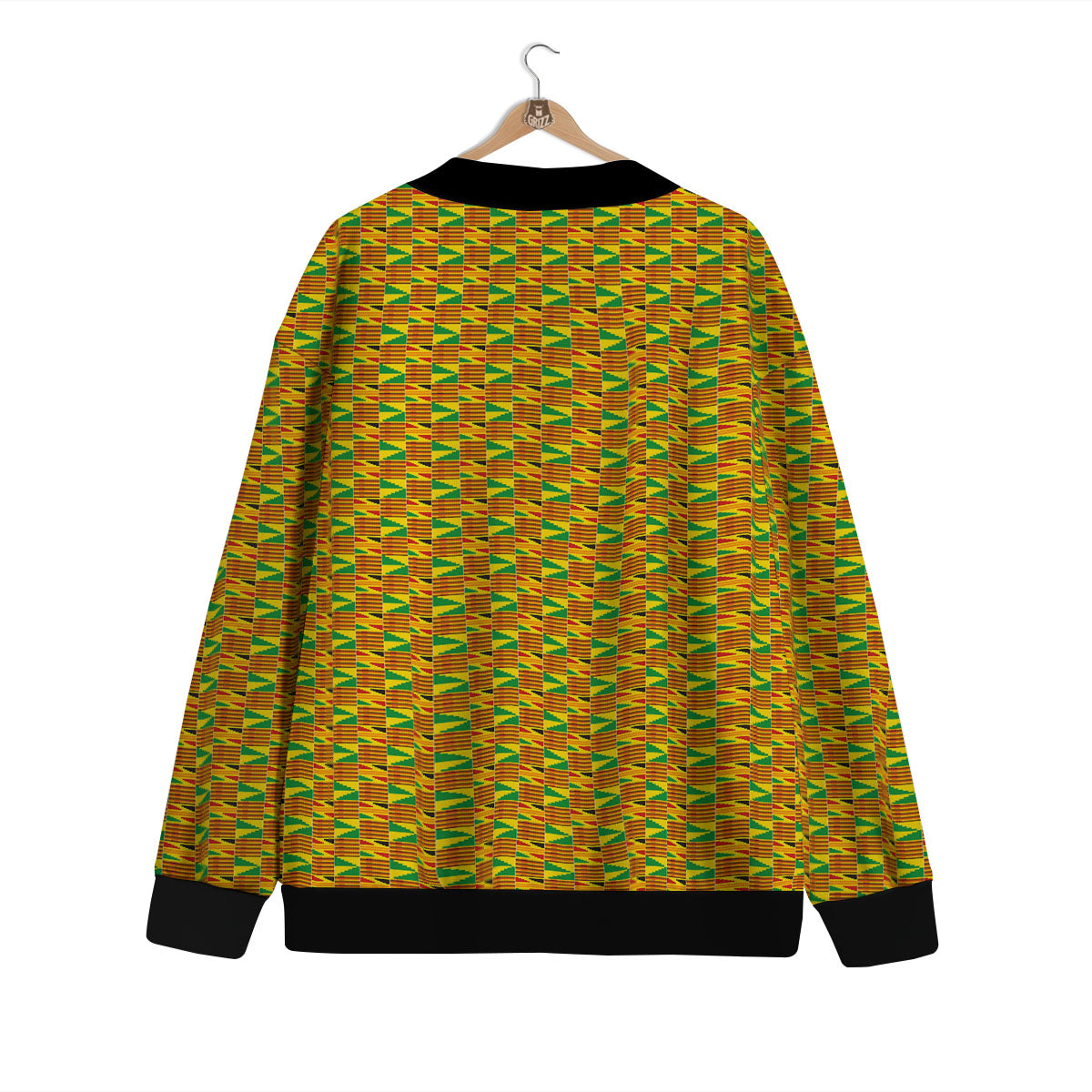 Kente Ghana Print Pattern Cardigan-grizzshop